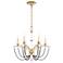 Priscilla 23.5"H x 23.5"W 6-Light Crystal Chandelier in Heirloom