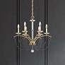 1_Priscilla 23.5"H x 23.5"W 6-Light Crystal Chandelier in Heirloom