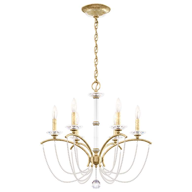 Image 2 Priscilla 23.5"H x 23.5"W 6-Light Crystal Chandelier in Heirloom