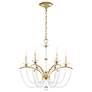 2_Priscilla 23.5"H x 23.5"W 6-Light Crystal Chandelier in Heirloom
