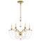 Priscilla 23.5"H x 23.5"W 6-Light Crystal Chandelier in Heirloom
