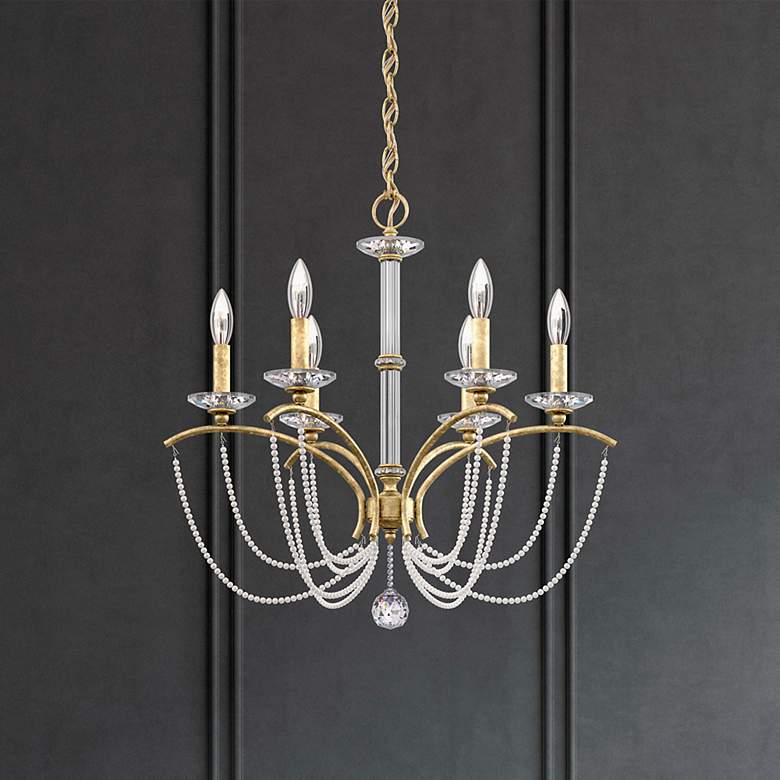 Image 1 Priscilla 23.5"H x 23.5"W 6-Light Crystal Chandelier in Heirloom