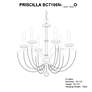 5_Priscilla 23.5"H x 23.5"W 6-Light Crystal Chandelier in Heirloom more views