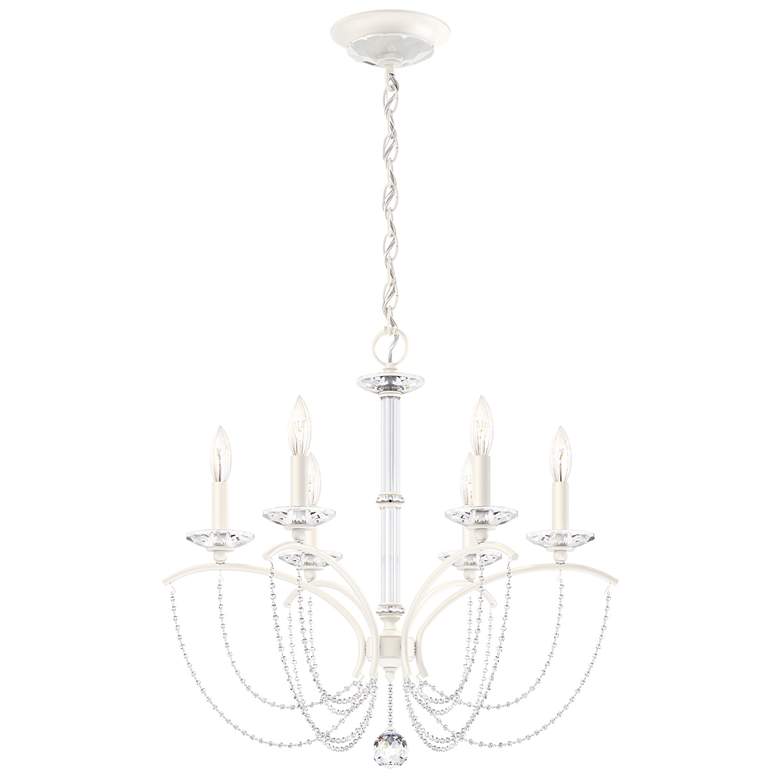 Image 1 Priscilla 23.5 inchH x 23.5 inchW 6-Light Crystal Chandelier in White