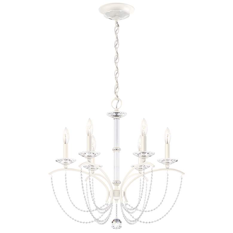 Image 1 Priscilla 23.5"H x 23.5"W 6-Light Crystal Chandelier in White