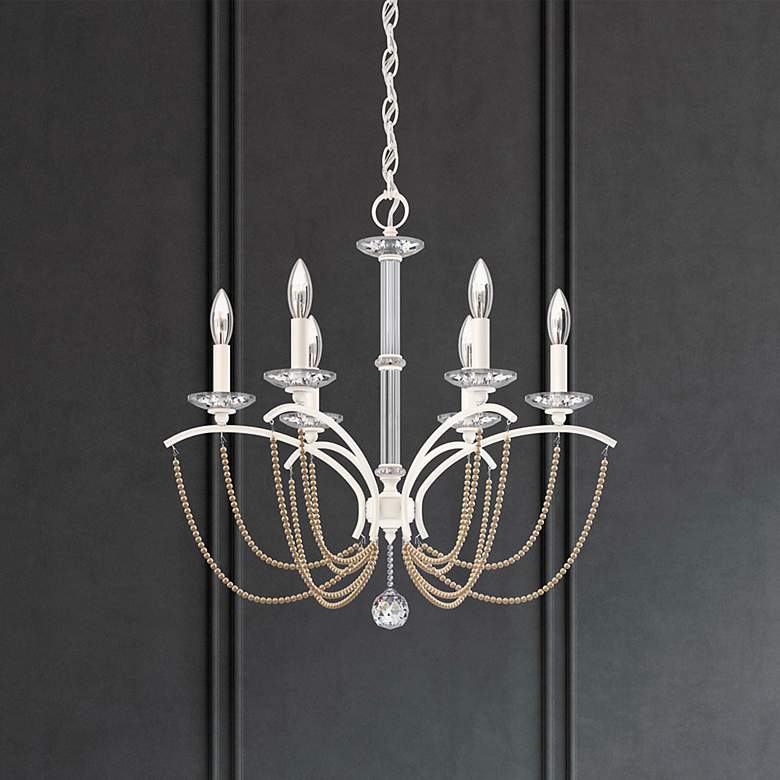 Image 1 Priscilla 23.5"H x 23.5"W 6-Light Crystal Chandelier in White