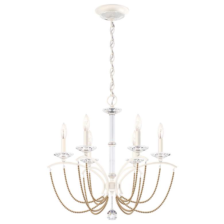 Image 3 Priscilla 23.5"H x 23.5"W 6-Light Crystal Chandelier in White more views