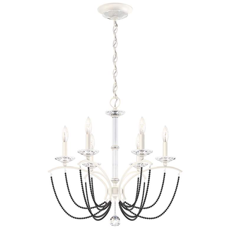 Image 1 Priscilla 23.5 inchH x 23.5 inchW 6-Light Crystal Chandelier in White