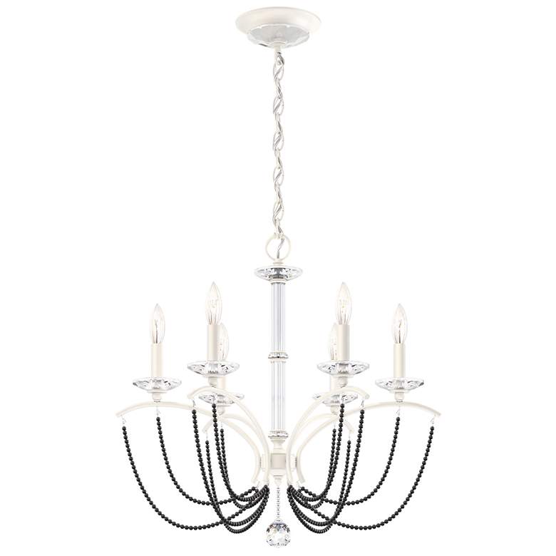 Image 1 Priscilla 23.5"H x 23.5"W 6-Light Crystal Chandelier in White