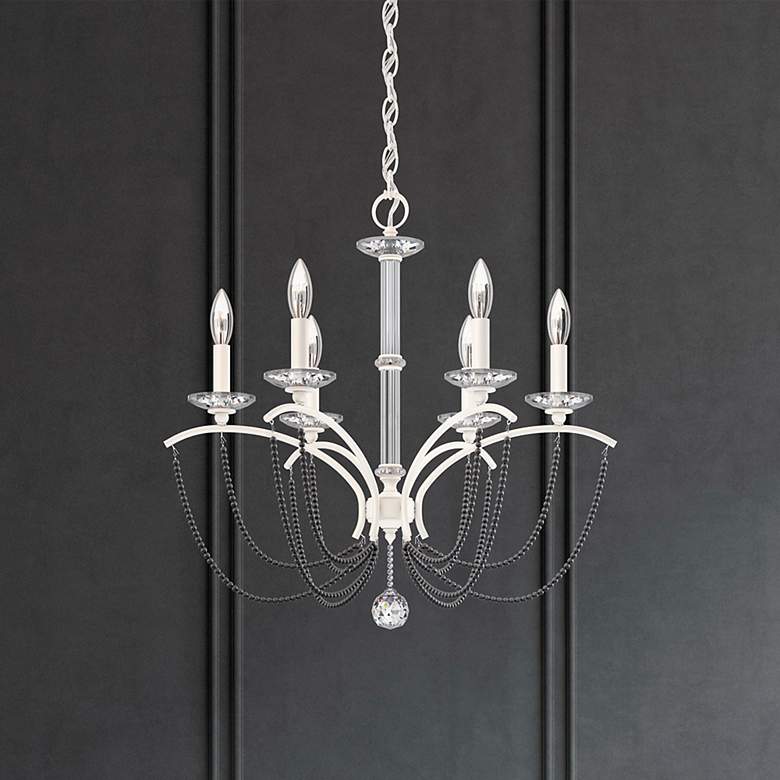 Image 1 Priscilla 23.5"H x 23.5"W 6-Light Crystal Chandelier in White