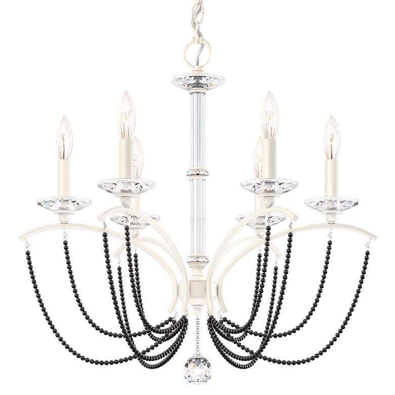 Image 3 Priscilla 23.5"H x 23.5"W 6-Light Crystal Chandelier in White more views