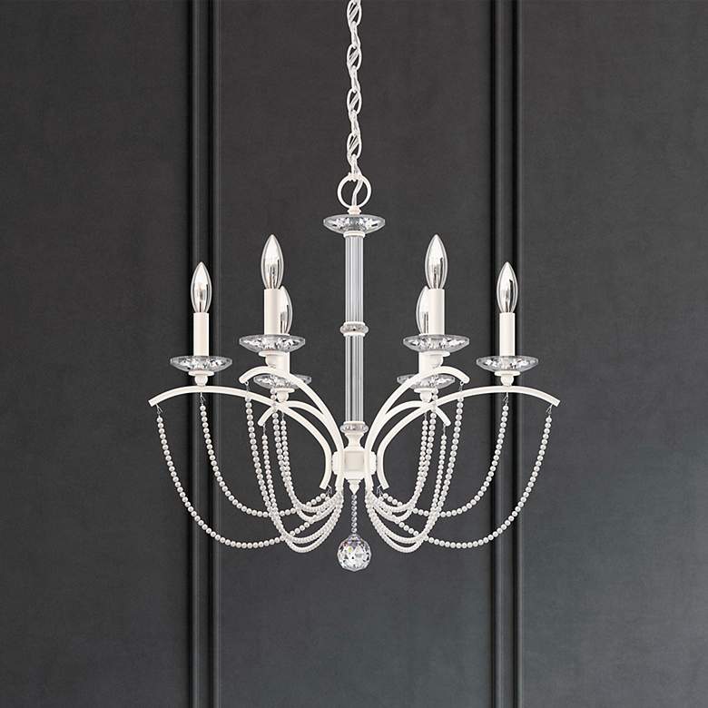 Image 1 Priscilla 23.5"H x 23.5"W 6-Light Crystal Chandelier in White