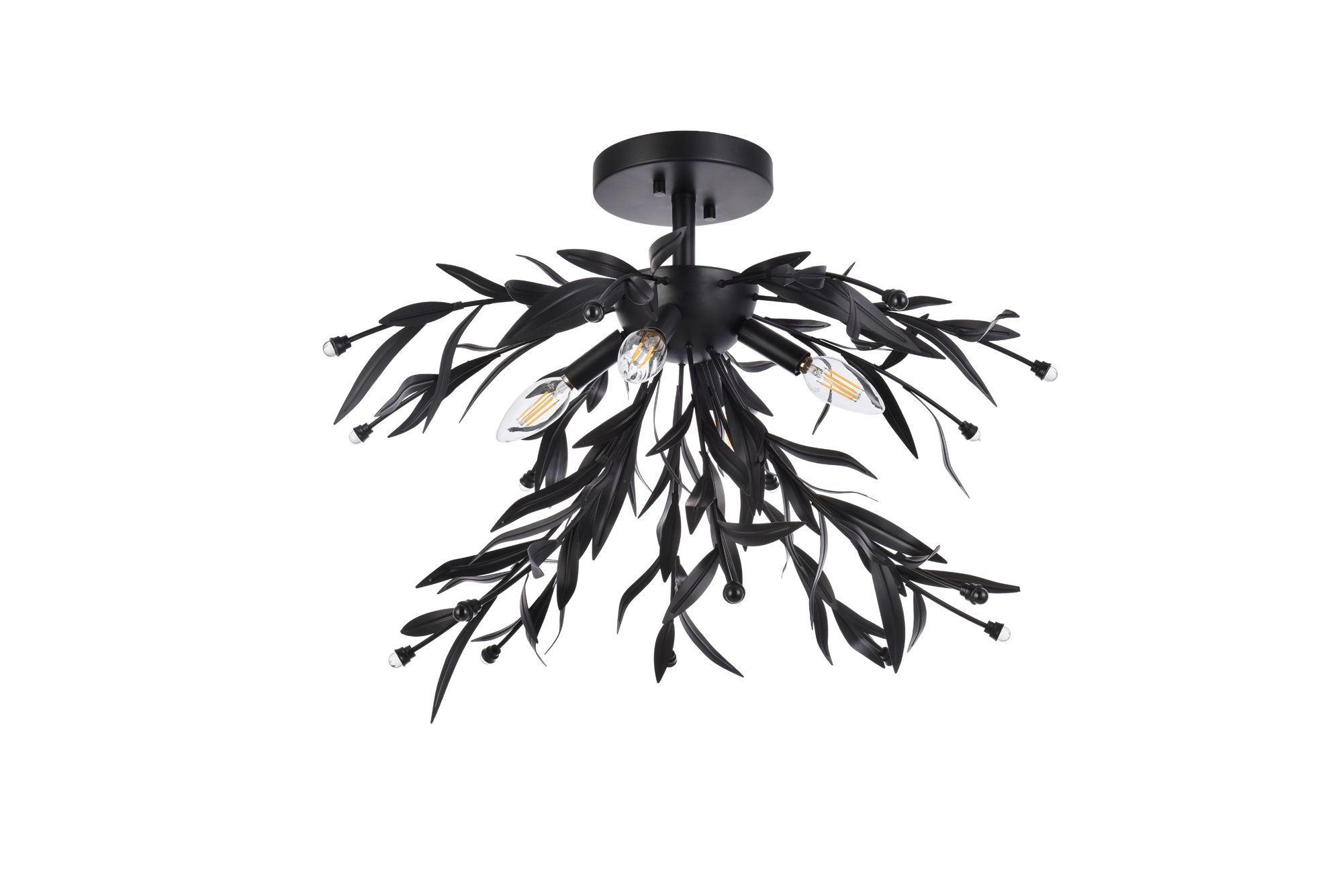 Priscilla 23" Flush Mount In Black