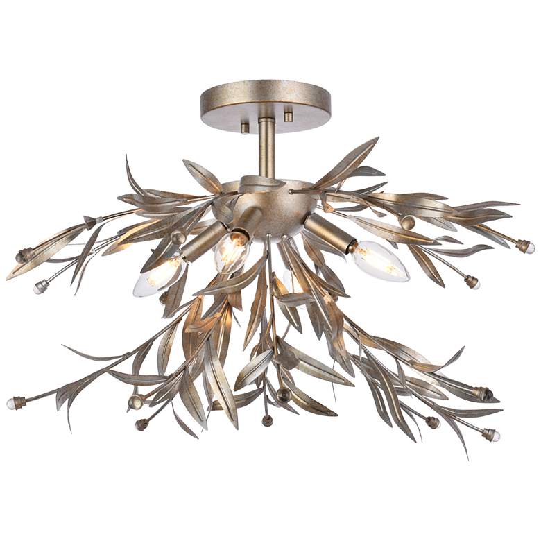 Image 1 Priscilla 23 inch Flush Mount In Silver Leaf