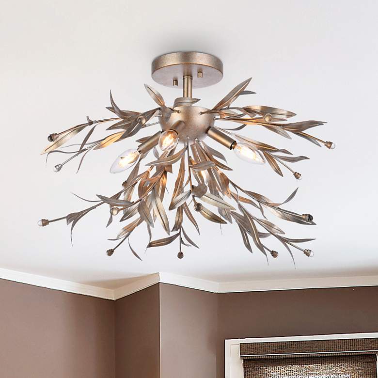 Image 1 Priscilla 23" Flush Mount In Silver Leaf