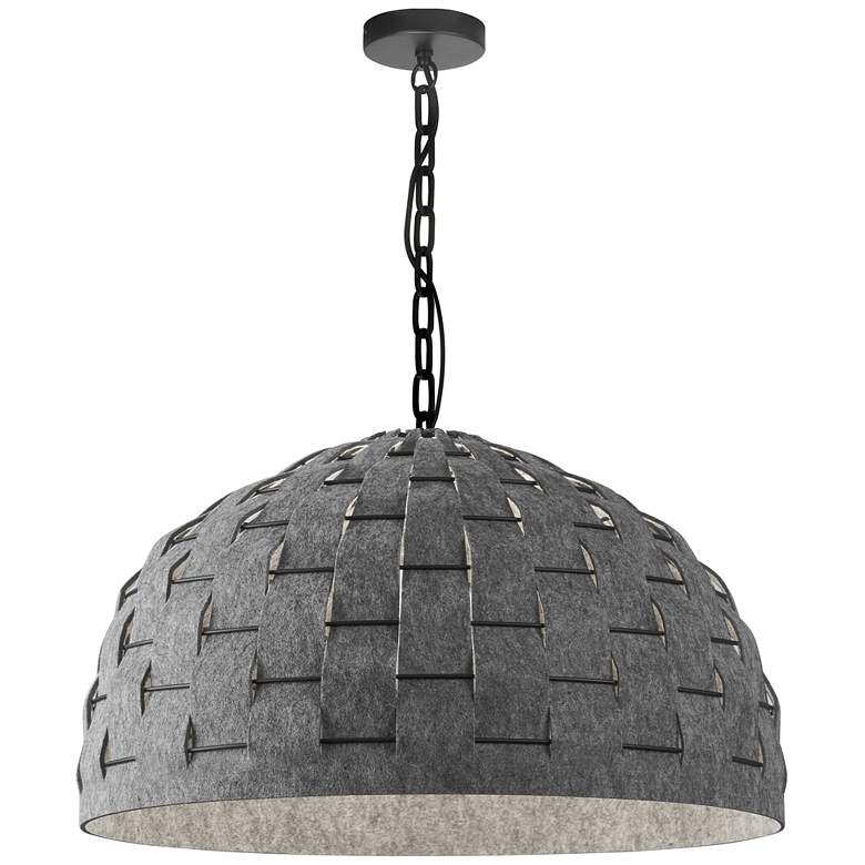 Image 1 Priscilla 24" Wide Matte Black Pendant