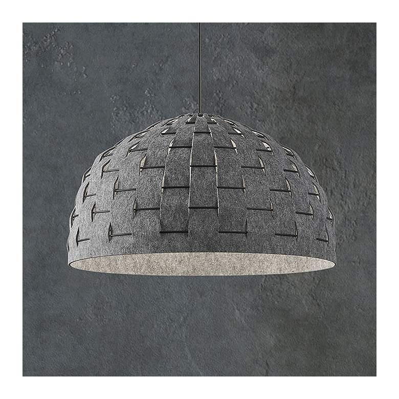 Image 1 Priscilla 24" Wide Matte Black Pendant