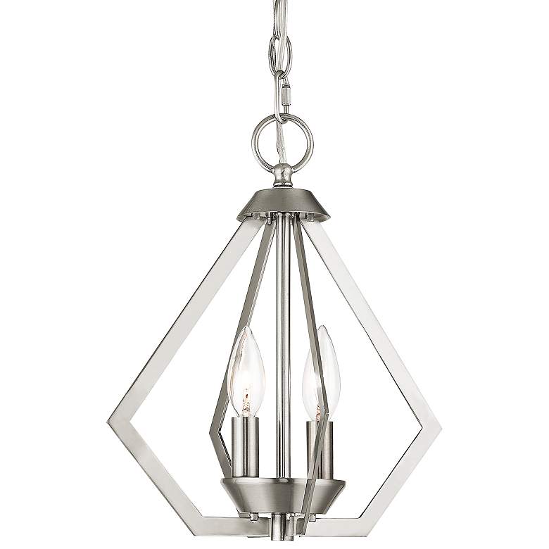 Image 2 Prism 11 1/4" Wide Brushed Nickel 2-Light Mini Chandelier