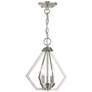 2_Prism 11 1/4" Wide Brushed Nickel 2-Light Mini Chandelier