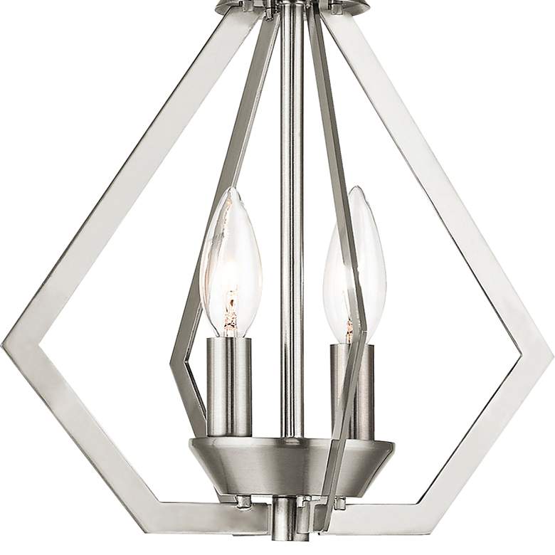 Image 3 Prism 11 1/4" Wide Brushed Nickel 2-Light Mini Chandelier more views