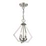 3_Prism 11 1/4" Wide Brushed Nickel 2-Light Mini Chandelier more views