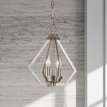 Prism 11 1/4" Wide Brushed Nickel 2-Light Mini Chandelier