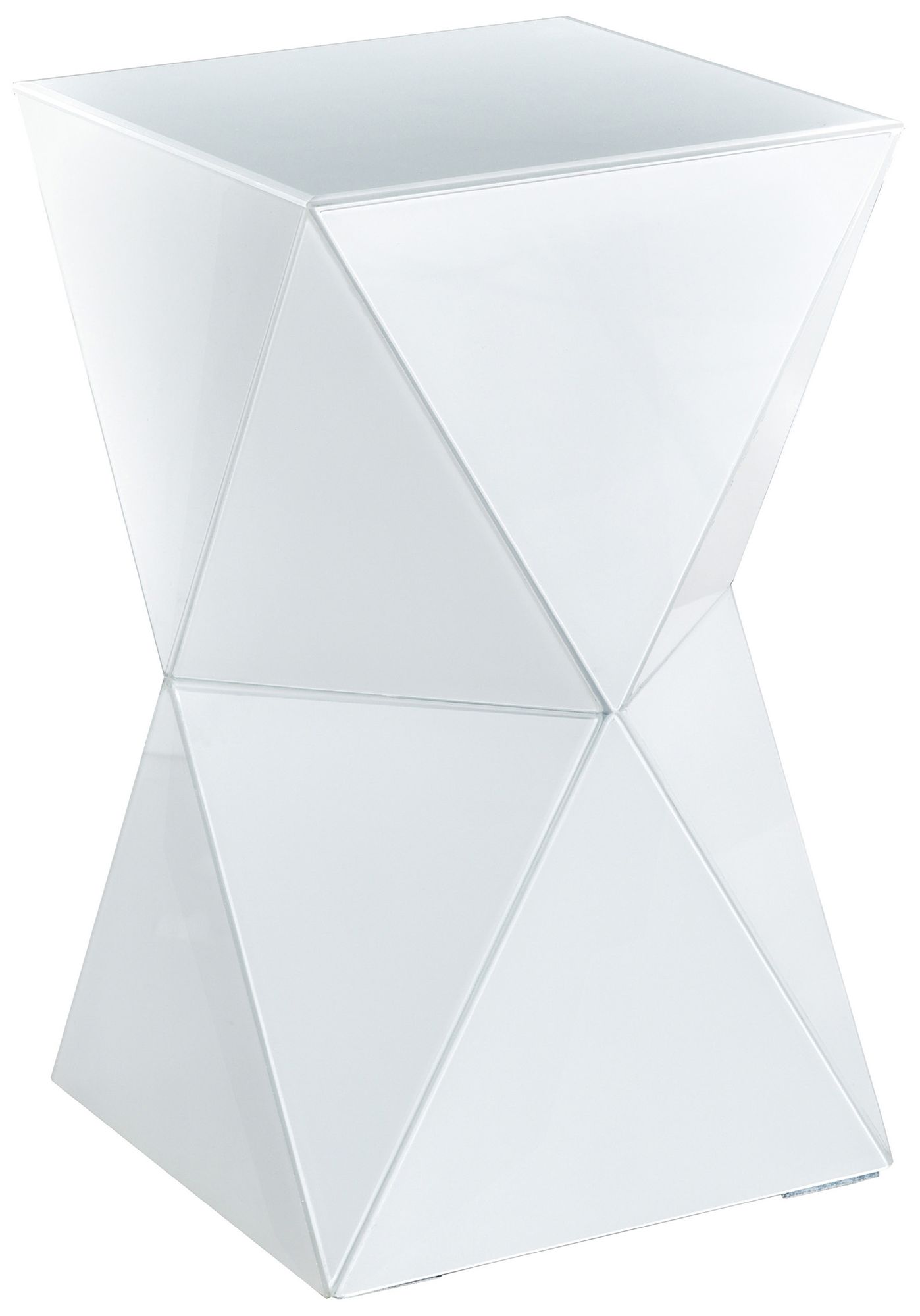 Image 2 Prism 12 x 20 White Side Table