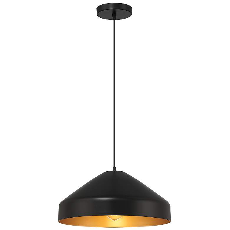 Image 1 Prism 14 1/4" Wide Matte Black Pendant Light