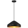 1_Prism 14 1/4" Wide Matte Black Pendant Light