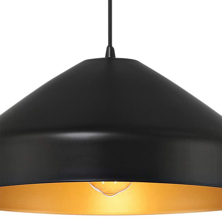 Image 2 Prism 14 1/4" Wide Matte Black Pendant Light more views