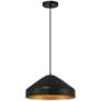 2_Prism 14 1/4" Wide Matte Black Pendant Light more views