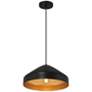 4_Prism 14 1/4" Wide Matte Black Pendant Light more views