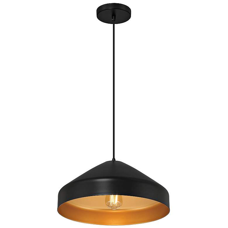 Image 5 Prism 14 1/4" Wide Matte Black Pendant Light more views