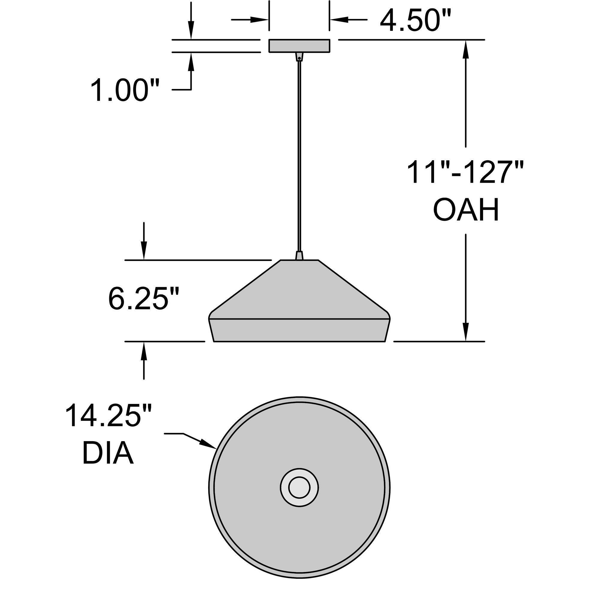 Prism 14 1/4" Wide Matte Black Pendant Light