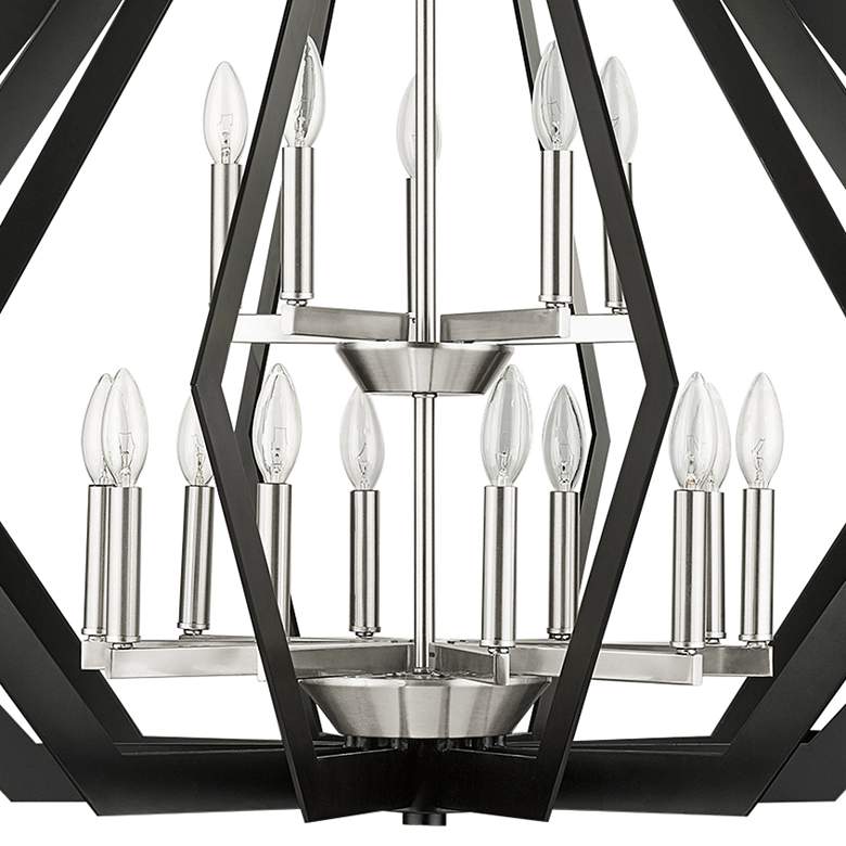 Image 3 Prism 15 Light Black Foyer Chandelier more views