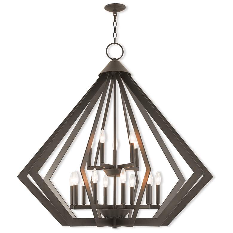 Image 1 Prism 15 Light Bronze Foyer Chandelier