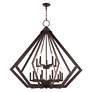 Thumbnail4 of Prism 15 Light Bronze Foyer Chandelier more views