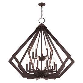 Image5 of Prism 15 Light Bronze Foyer Chandelier more views