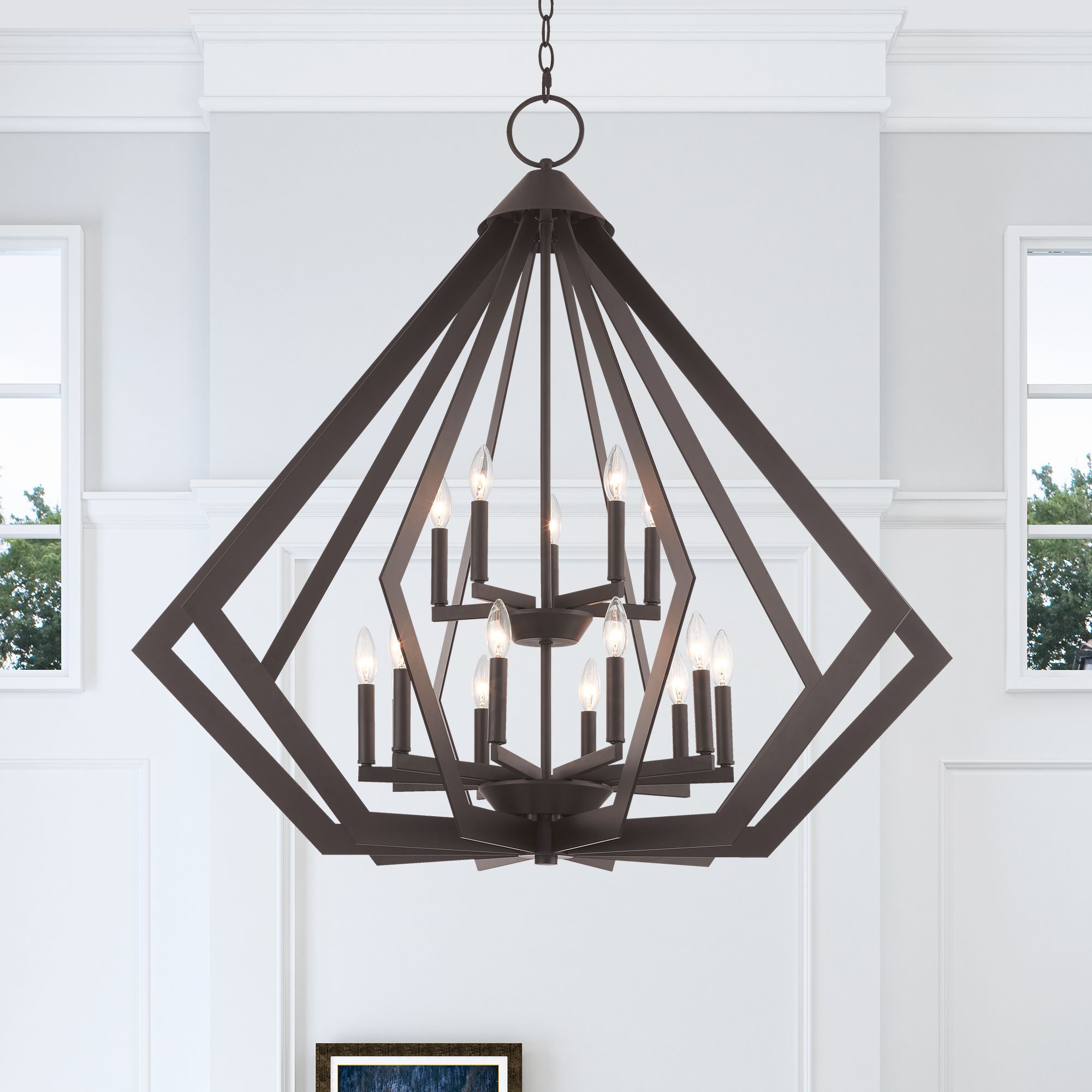 Prism 15 Light Bronze Foyer Chandelier