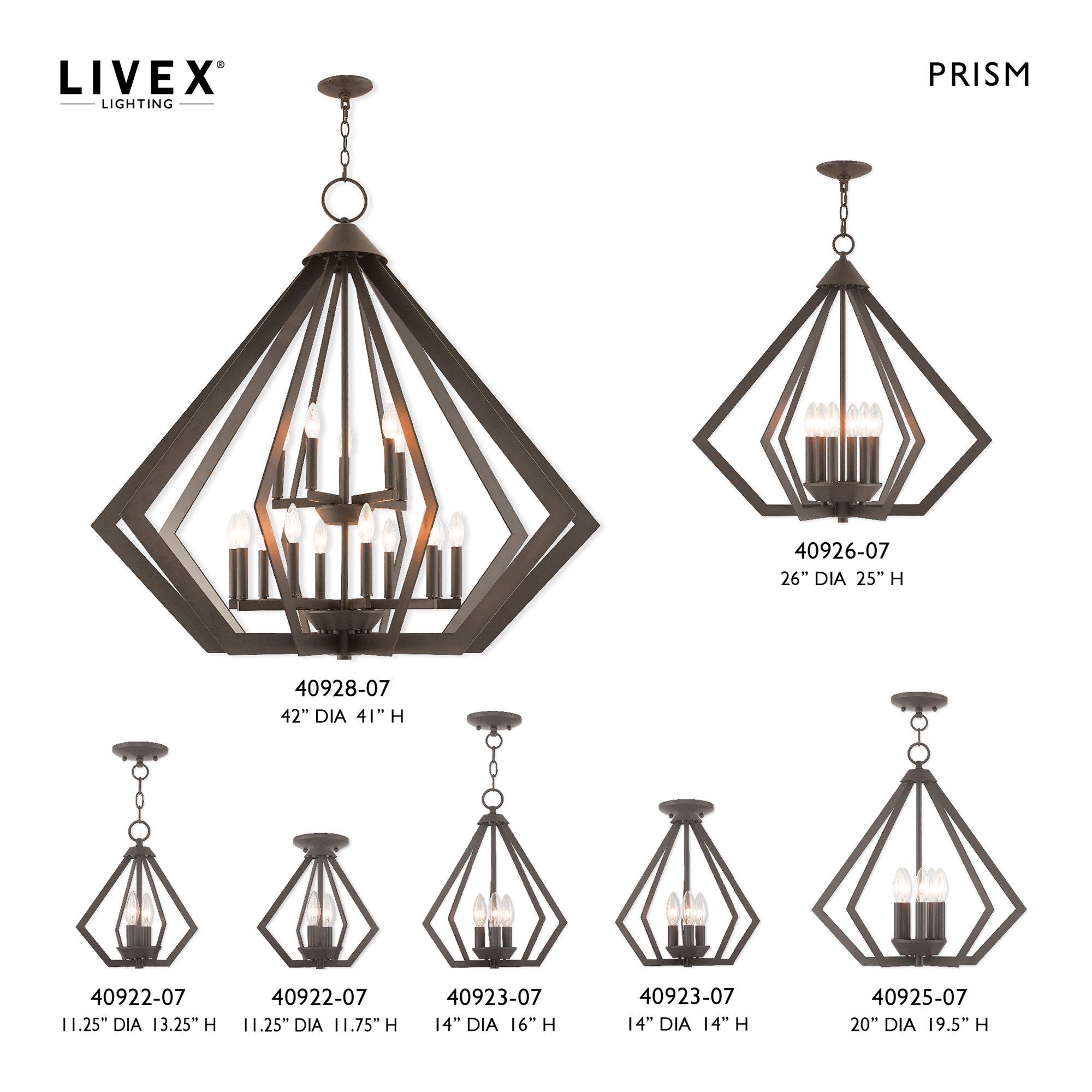 Prism 15 Light Bronze Foyer Chandelier