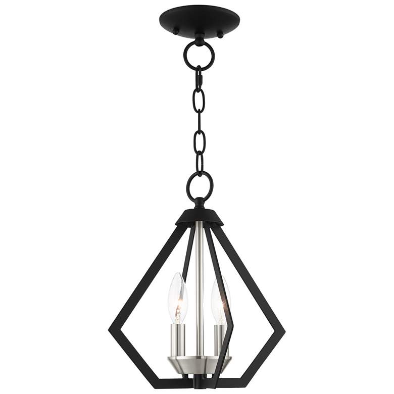 Image 1 Prism 2 Light Black Convertible Mini Chandelier/Ceiling Mount