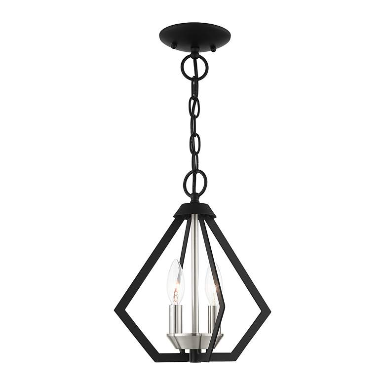 Image 3 Prism 2 Light Black Convertible Mini Chandelier/Ceiling Mount more views