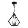 4_Prism 2 Light Black Convertible Mini Chandelier/Ceiling Mount more views