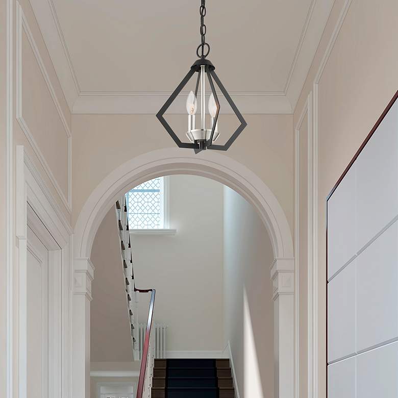 Image 6 Prism 2 Light Black Convertible Mini Chandelier/Ceiling Mount more views