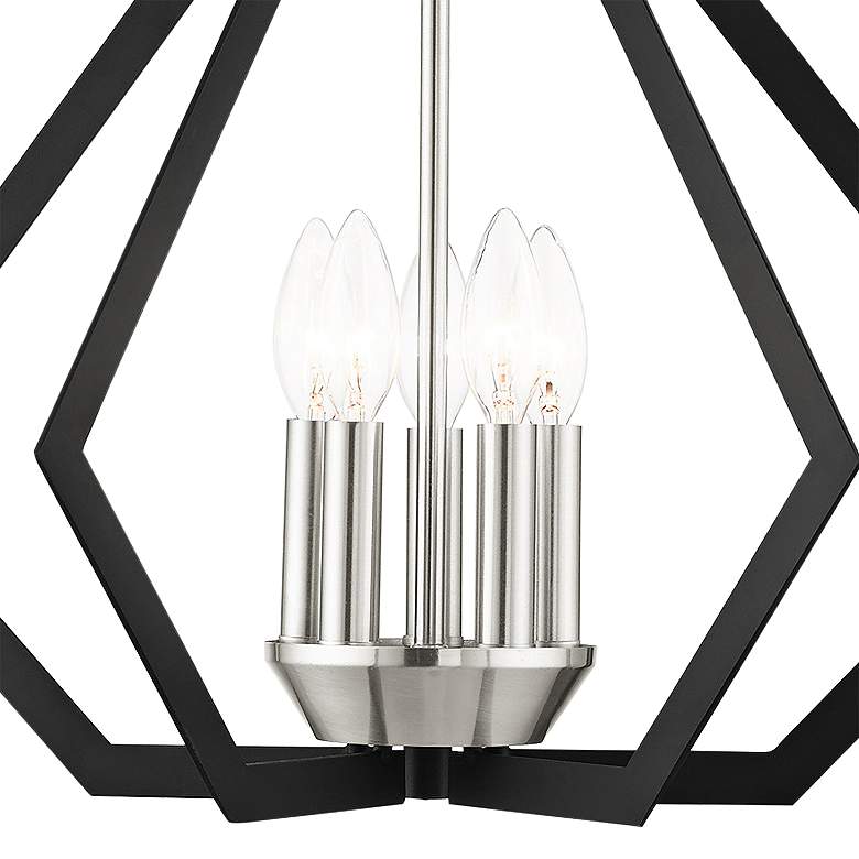 Image 4 Prism 20" Wide Black and Brushed Nickel 4-Light Chandelier more views