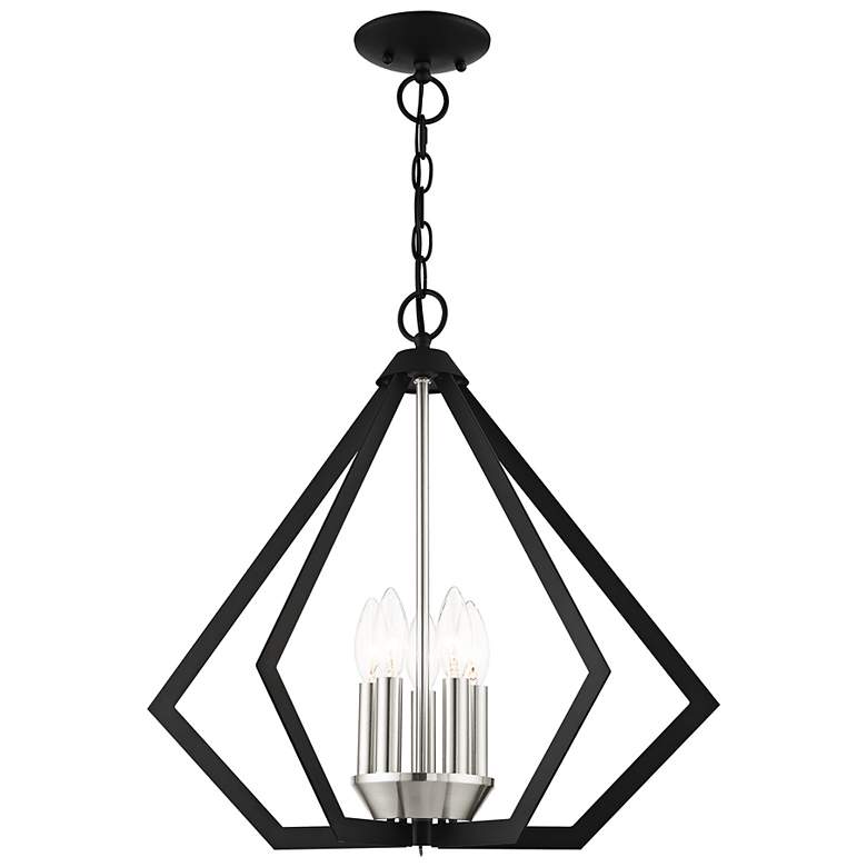 Image 6 Prism 20" Wide Black and Brushed Nickel 4-Light Chandelier more views