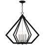 3_Prism 26" Wide Black and Brushed Nickel 6-Light Chandelier