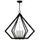 Prism 26" Wide Black and Brushed Nickel 6-Light Chandelier