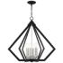 Prism 26" Wide Black and Brushed Nickel 6-Light Chandelier