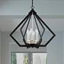 2_Prism 26" Wide Black and Brushed Nickel 6-Light Chandelier